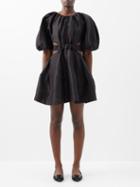 Aje - Mimosa Cutout Linen-blend Dress - Womens - Black