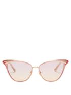 Matchesfashion.com Chlo - Felicy Cat-eye Metal Sunglasses - Womens - Rose Gold
