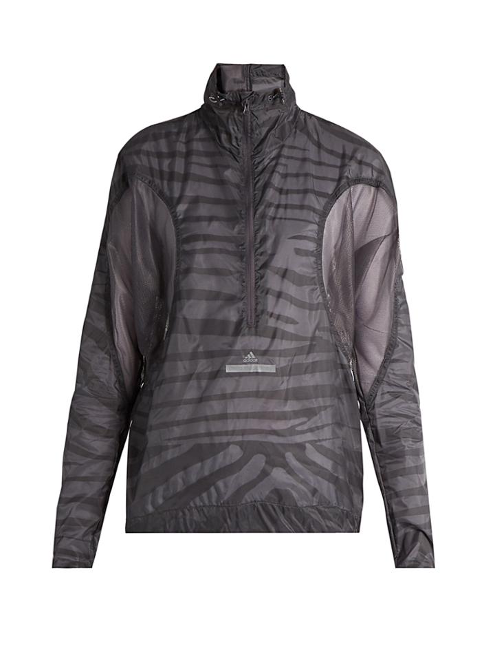 Adidas By Stella Mccartney High-neck Mesh-panel Performance Jacket