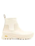 Matchesfashion.com Jil Sander - Leather And Scuba-jersey Ankle Boots - Womens - Beige
