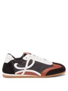 Ladies Shoes Loewe - Ballet Runner Leather Trainers - Womens - Black