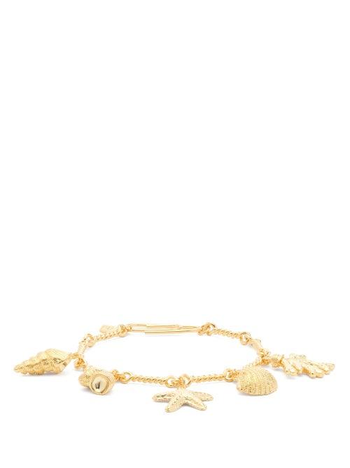 Matchesfashion.com Aurlie Bidermann - Cassis Shell-charm Bracelet - Womens - Gold
