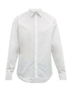 Matchesfashion.com Rochas - Hidden Placket Cotton Shirt - Mens - White