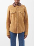 Fortela - Shearl Leather-trimmed Shearling Jacket - Womens - Camel