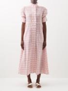 Thierry Colson - Venetia Printed Cotton-poplin Shirt Dress - Womens - Orange Pink