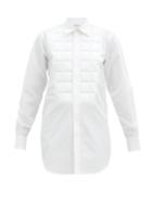 Matchesfashion.com Bottega Veneta - Quilted Cotton-blend Shirt - Womens - White