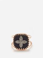 Pascale Monvoisin - Bowie No.2 Diamond & 9kt Rose Gold Ring - Womens - Black Gold
