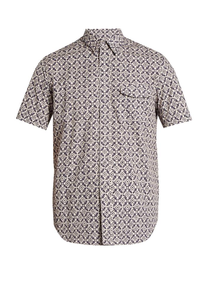 Maison Margiela Arabesque-print Short-sleeved Shirt