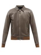 Tom Ford - Raglan-sleeve Leather Jacket - Mens - Brown