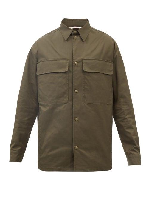 Valentino - Safari Technical-twill Overshirt - Mens - Khaki