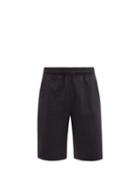 Matchesfashion.com Acne Studios - Logo-print Organic-cotton Jersey Shorts - Mens - Black