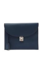 Matchesfashion.com Mark Cross - Diver Grained-leather Pouch - Mens - Navy