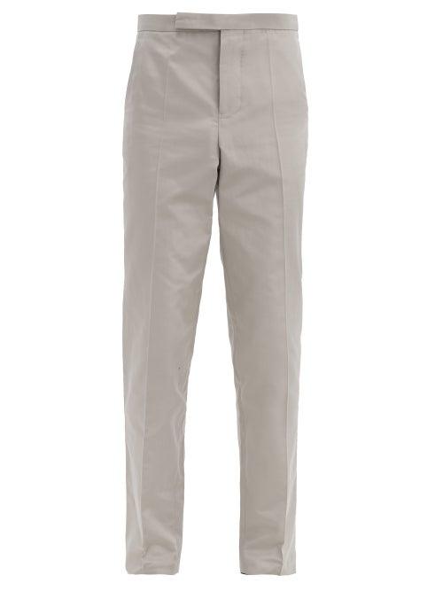 Matchesfashion.com Haider Ackermann - Slim-leg Cotton-blend Rep Suit Trousers - Mens - Grey