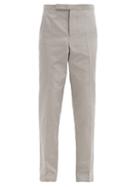 Matchesfashion.com Haider Ackermann - Slim-leg Cotton-blend Rep Suit Trousers - Mens - Grey