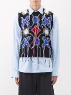 Charles Jeffrey Loverboy - Guddle Tassel Intarsia-knit Tank - Mens - Black Blue