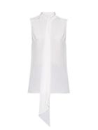 Dion Lee Neck-tie Sleeveless Silk-crepe Blouse
