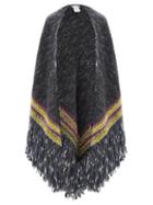 Gabriela Hearst - Azzaro Fringed Cashmere Poncho - Womens - Black Multi