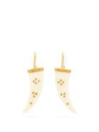 Matchesfashion.com Isabel Marant - Horn Drop Earrings - Womens - White