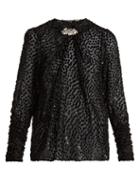 Matchesfashion.com Dodo Bar Or - Veronica Polka Dot Fil Coup Blouse - Womens - Black