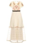 Redvalentino Floral-embroidered Tulle Dress