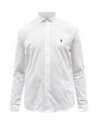 Polo Ralph Lauren - Logo-embroidered Cotton-jersey Shirt - Mens - White