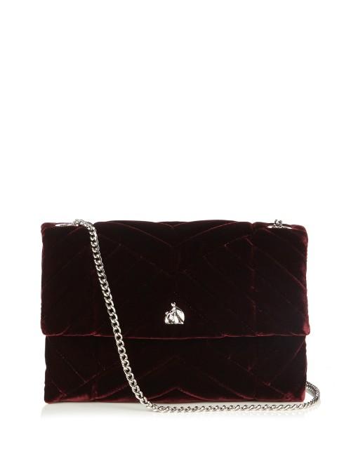 Lanvin Mini Sugar Quilted-velvet Cross-body Bag