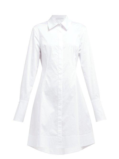 Matchesfashion.com Marina Moscone - Tailored Cotton Shirtdress - Womens - White