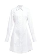 Matchesfashion.com Marina Moscone - Tailored Cotton Shirtdress - Womens - White