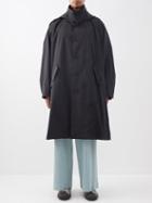 Homme Pliss Issey Miyake - Flip Technical-shell Hooded Coat - Mens - Black