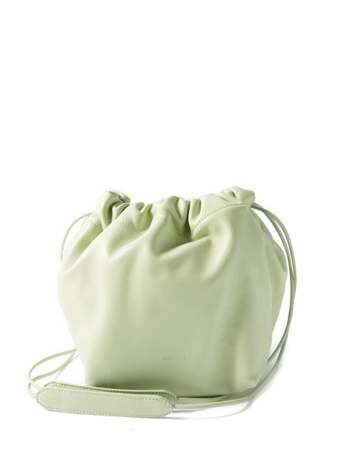 Jil Sander - Logo-debossed Leather Cross-body Bag - Womens - Light Green