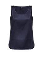 Matchesfashion.com Max Mara Leisure - Pan Stretch Silk Tank Top - Womens - Navy
