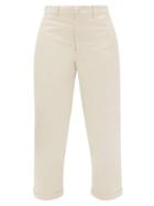Matchesfashion.com Toogood - The Bricklayer Cotton-canvas Cropped Trousers - Womens - Cream
