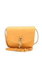 Matchesfashion.com Saint Laurent - Kaia Medium Ysl-plaque Leather Cross-body Bag - Womens - Yellow