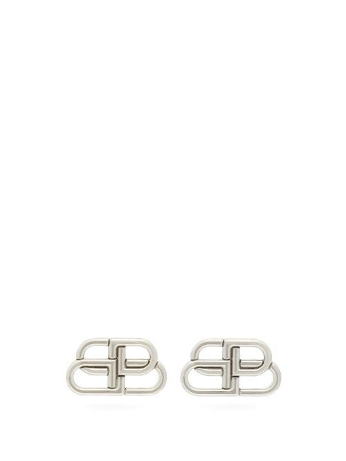 Matchesfashion.com Balenciaga - Bb Stud Earrings - Womens - Silver