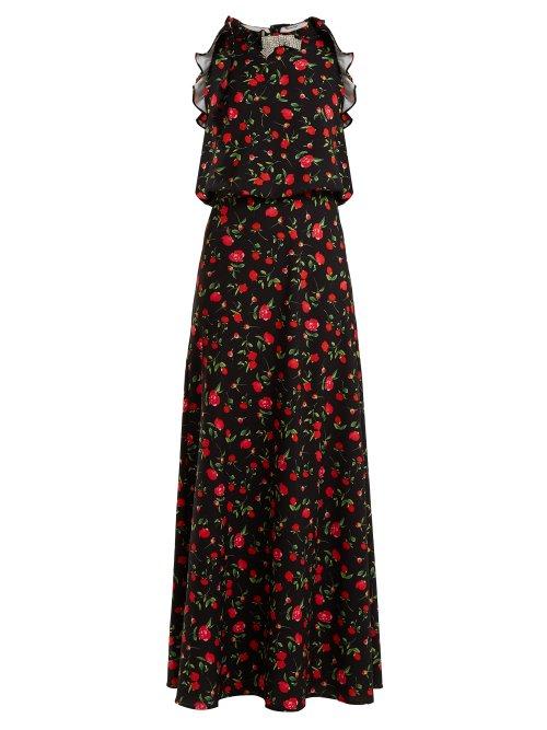 Matchesfashion.com Dodo Bar Or - Mariangela Crystal Embellished Bow Dress - Womens - Black Multi