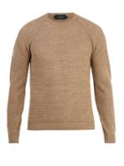 Matchesfashion.com Zanone - Crew Neck Linen Cotton Knit Sweater - Mens - Beige