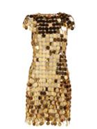 Matchesfashion.com Paco Rabanne - Chainmail Sequin Mini Dress - Womens - Gold