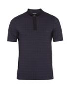 Giorgio Armani Fantasia Checked-jersey Polo Shirt