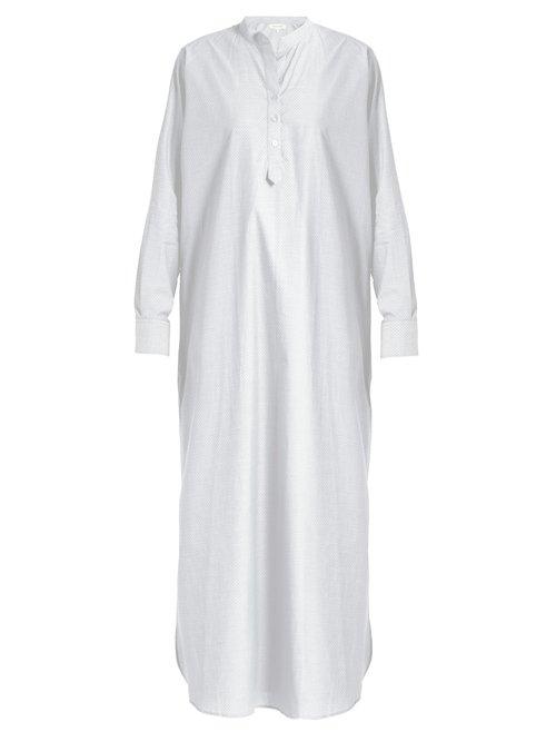 Matchesfashion.com Muzungu Sisters - Shereen Striped Cotton Poplin Kaftan - Womens - Grey Stripe
