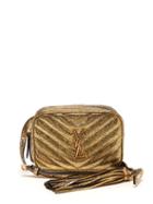 Matchesfashion.com Saint Laurent - Lou Chevron Quilted Leather Belt Bag - Womens - Gold