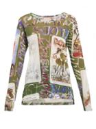 Matchesfashion.com Vivienne Westwood - Playing Cards Cotton Blend Mesh T Shirt - Womens - Multi