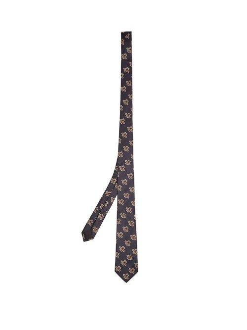 Matchesfashion.com Gucci - Bee Jacquard Silk Tie - Mens - Navy Multi