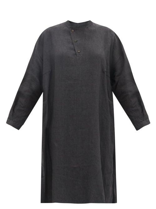 Matchesfashion.com Toogood - The Artist Washed-linen Tunic Shirt - Womens - Black