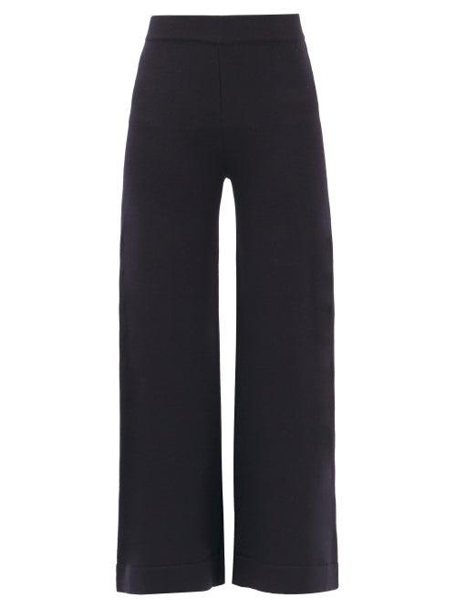 Matchesfashion.com Max Mara Leisure - Renna Track Pants - Womens - Navy