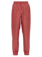 Matchesfashion.com All At Sea - Anchor Print Silk Pyjama Trousers - Mens - Red
