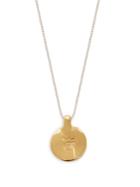 Black Dakini Disk-pendant Sterling-silver Necklace