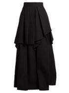 Brunello Cucinelli Ruffled-tier Cotton-blend Maxi Skirt