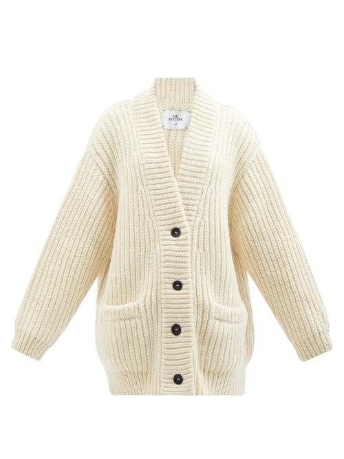 Mr Mittens - Oversized Ribbed-wool Cardigan - Womens - Cream