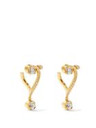 Sophie Bille Brahe - Amour Etoile Diamond & 18kt Gold Drop Earrings - Womens - Yellow Gold