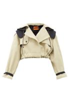 Matchesfashion.com Colville - Cropped Cotton-blend Hooded Jacket - Womens - Beige
